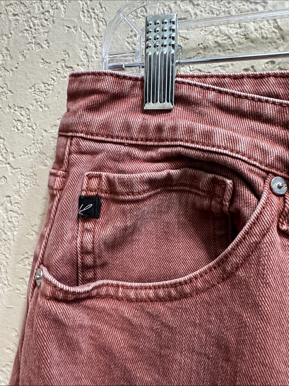 Kancan Wide Leg Jeans Women’s Size 15/31 Mauve Dusty Rose High Rise Denim - Picture 5 of 9